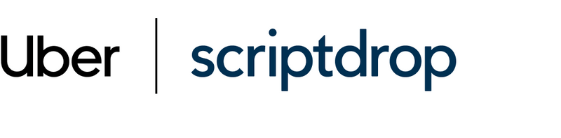 The ScriptDrop and Uber logos